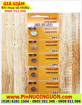 COMBO 01vỉ 5viên MAXELL SR936SW-Pin 394 Silver Oxide 1.55v chính hãng _Giá chỉ 149.000đ/ Vỉ 5viên